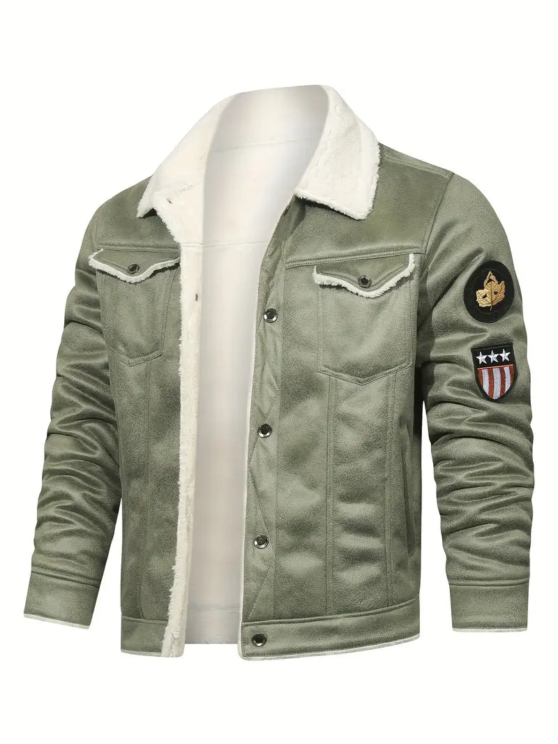 Frederik - Elegant casual polyester jacket with synthetic lining