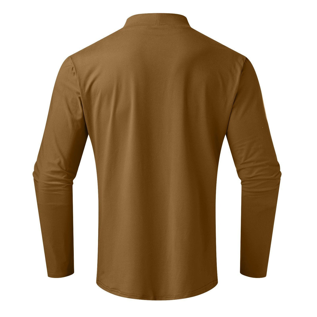 Limited Time Only 50% Off Stylish Men's T-Shirt with High Collar, Long Sleeve, and Slim FitPerfect Gift