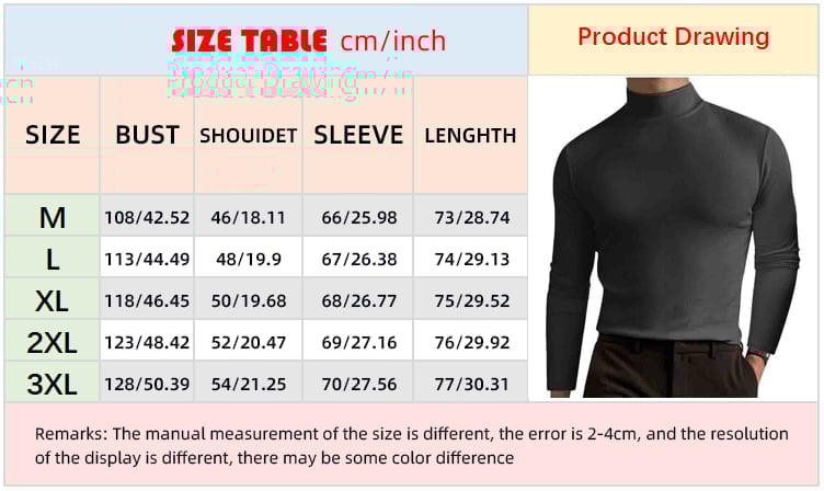 Limited Time Only 50% Off Stylish Men's T-Shirt with High Collar, Long Sleeve, and Slim FitPerfect Gift