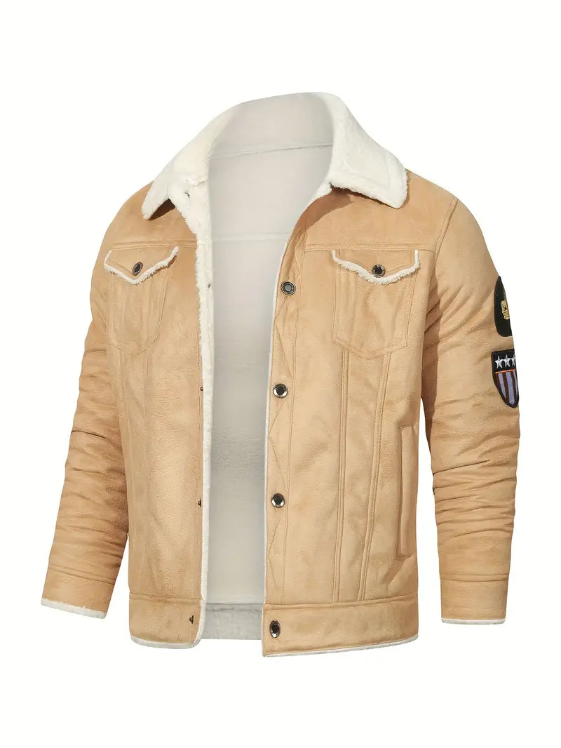 Frederik - Elegant casual polyester jacket with synthetic lining