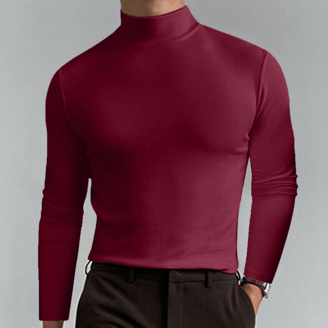 Limited Time Only 50% Off Stylish Men's T-Shirt with High Collar, Long Sleeve, and Slim FitPerfect Gift