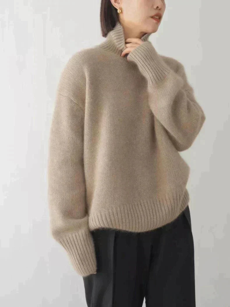 Annelise – Luxurious High Neck Cashmere Sweater
