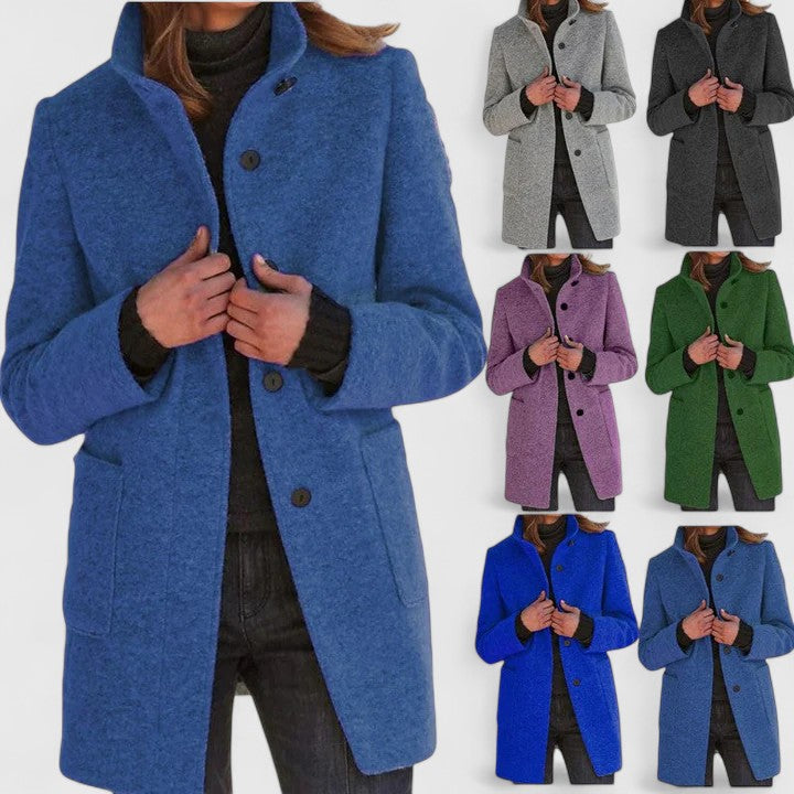 Elena – Classic Wool Blend Coat